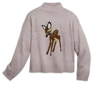 Disney Parks Bambi Pullover Maglione Maglia Adulto Più 1X Nuovo Marrone Erica - Foto 1 di 3