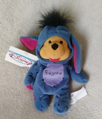 Disney Store Bean Bag Plush 8" Pooh as Eeyore - tag is damaged - Image 1 of 4