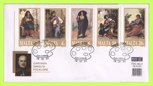 Malta 2001 Dingli's Painting set on MPO First Day Cover, Valletta - Picture 1 of 1