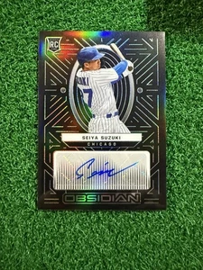 Seiya Suzuki 2022 Panini Chronicles Obsidian RC Auto Chicago Cubs OA-SS - Picture 1 of 2