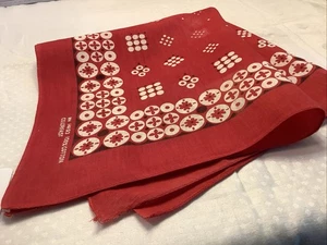 1855🌟Vintage rot geometrisch Cowboy Bandana 20-1/4”x 21-1/2” - Bild 1 von 9