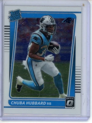 2021 Panini Donruss Optic - #225 Chuba Hubbard (RC) Rated Rookie Panthers - Image 1 of 2