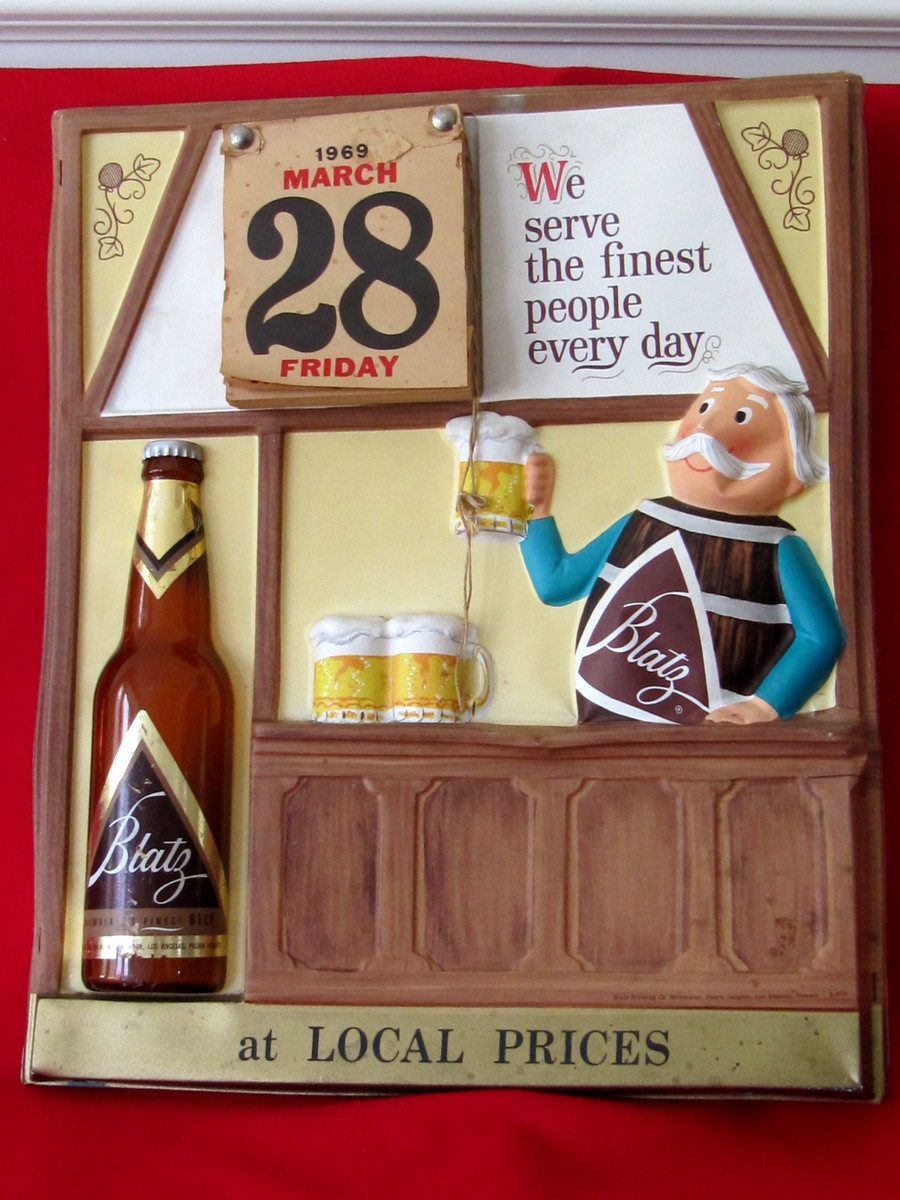貴重！50's ビール会社Blatzブラッツ店頭看板アンティーク　USA雑貨 貴重！50's ビール会社Blatzブラッツ店頭看板アンティーク USA