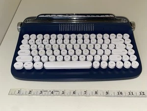 YUNZII ACTTO B303 Wireless Typewriter Keyboard, Retro Bluetooth Navy - Picture 1 of 4