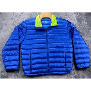 Ralph Lauren RLX Down Puffer Jacket XL Blue Lime 80/20 Goose Down Lightweight - Picture 1 of 8