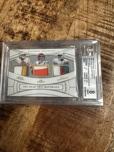 2021 National Treasures Herbert / Joe / Tua NFL Gear Trio Holo Gold /10 BGS 8 - Bild 1 von 3