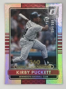2015 Donruss #187 KIRBY PUCKETT .360 OB PERCENTAGE SP #154/199 - Picture 1 of 2