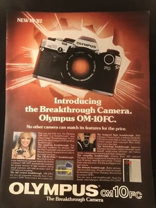 1982 Olympus OM-10FC Camera Cheryl Tiegs Vintage Print Ad/Poster Pop Art Décor - Picture 1 of 1