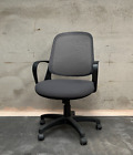 Office & Desk Task Chair - Mesh Back, Grey Fabric Seat