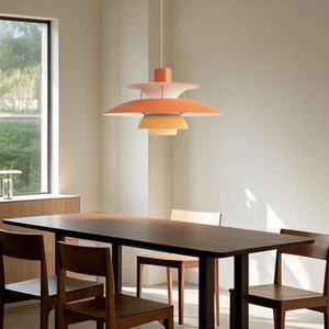 Nordic Style Semi Flush Mount Ceiling Light Modern Saucer Shaped Island Light - Picture 1 of 16