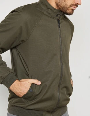 BNWT Brave Soul Lightweight Jacket Small Khaki Green Bomber Harrington - Image 1 of 4