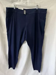Hue Denim Legging XXXL (24-26) Blue Yoga Stretch Wide Band NWT - Picture 1 of 11