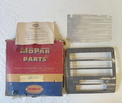 NOS MoPar 1951-52 Plymouth Cranbrook Cambridge Concord Radio Grille 51 1952 - Image 1 of 4
