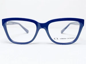 NEW Armani Exchange AX3036 8193 Mens Blue Rectangle Eyeglasses Frames 53/17~140 - Picture 1 of 6