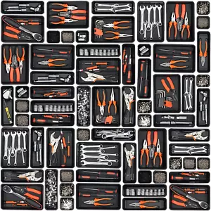 45 Pack Tool Box Organizer Tray Divider, Toolbox Desk Drawer Organizer,Garage - Picture 1 of 12