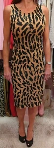 Alice Olivia Leopard Sequin Dress 2 - Picture 1 of 13
