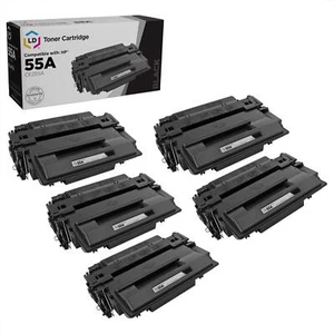 LD 5PK Replacement HP 55A 55X CE255A CE255X Toner Cartridges LaserJet P3015 M551 - Picture 1 of 9