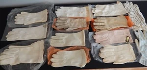 13 PR. WOMENS GLOVES VINTAGE USED/UNUSED HAND SEWN PARIS FOWNS DOETTE GAUNTLET - Picture 1 of 7