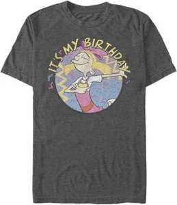 NICKELODEON Gray LT Large Tall T-Shirt Helga Birthday Hey Arnold Chest: 44" NEW - Picture 1 of 6