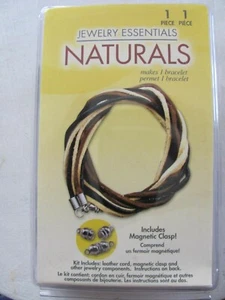 Lote de 3 Kits de Pulsera Joyería Essentials Naturals Cordón de Cuero Cierre Magnético - Imagen 1 de 5