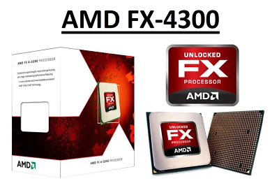 AMD FX-4300 Quad Core Processor 3.8 - 4.0 GHz, 4 MB Cache, Socket AM3+, 95W CPU  - Image 1 of 4
