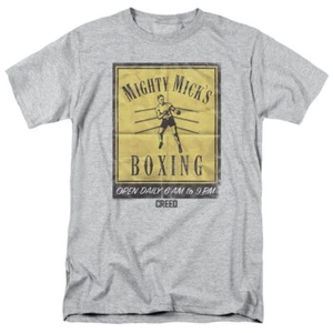 Creed Micks Poster T Shirt Mens Licensed Boxing Movie Tee Rocky Sport Gray - Picture 1 of 2