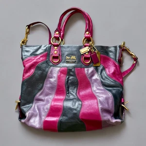 Coach Purple Leather Madison Julianne 2-way Handbag 12956 China - Picture 1 of 11