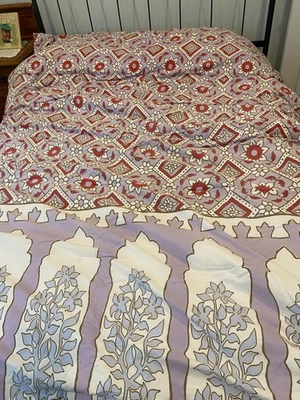 John Robshaw Twin XL - Kali Purple Floral Tile Reversible Comforter Only - Image 1 of 4