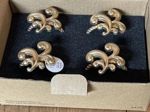 Princess House Golden Filigree Marbella Napkin Rings Set of 4 (3479) NIB - Picture 1 of 11