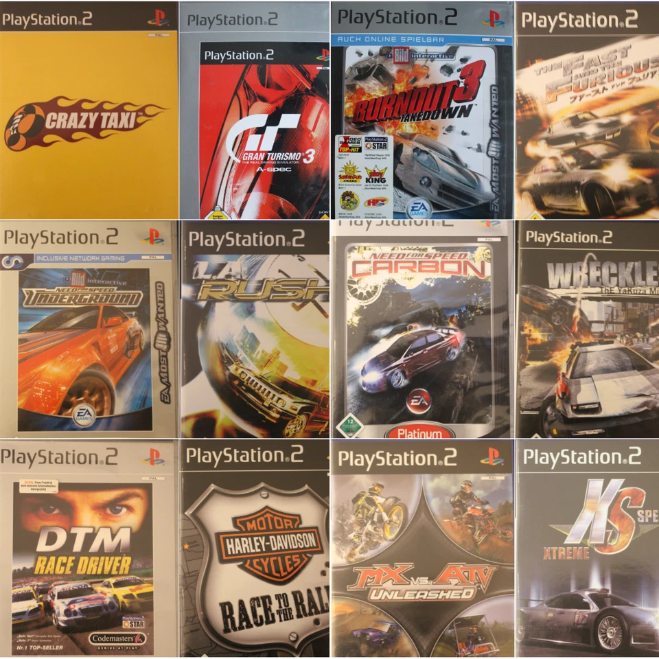 Playstation 2 Racing Games Auswahl PS2 - Need for Speed, Burnout, Gran Turismo - Bild 1 von 1
