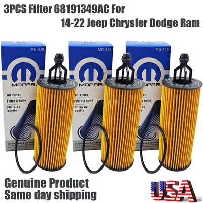 OEM Genuine Mopar Oil Filter MO-349 68191349AB Jeep Chrysler Dodge Ram 3.2L 3.6L - Image 1 of 4