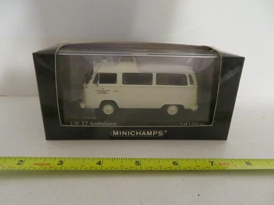 Mini Champs Minichamps Volkswagen T2 Krankenwagen Ambulance White 1:43 MIB - Image 1 of 4
