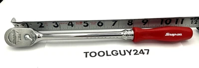 SNAP ON TOOLS USA 3/8" Dr 12" Lg RED Hard Handled Ratchet FHLD80 R Dual 80 NEW - Image 1 of 4