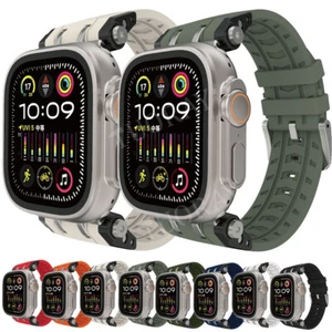 Silicone Wrist Band Strap For Apple Watch 10 9 8 7 6 SE 42/44/45/46/49mm Ultra 2 - Picture 1 of 35