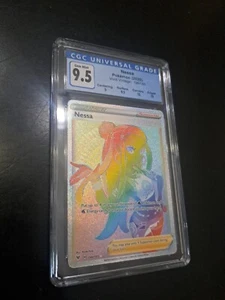 Trainer Nessa Hyper/Rainbow Rare 196/185 Cgc 9.5- Vivid Voltage - Picture 1 of 1