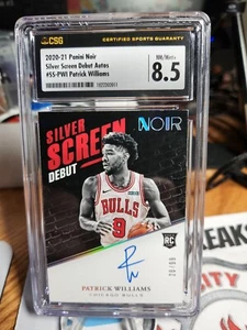 20-21 Negro Patrick Williams RC CSG 8.5/10 Automático /99 Bulls Pantalla Plateada Debut 🙂 - Imagen 1 de 2