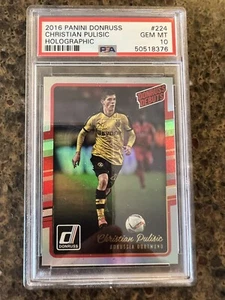 2016-17 DONRUSS DEBUT CHRISTIAN PULISIC HOLO #224 RC ROOKIE SP PSA 10 GEM MINT - Picture 1 of 2