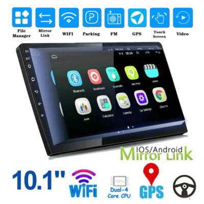 10.1 INCH Android 10 Car Radio Double 2 Din Stereo Head Unit GPS Navi MP5 FM USB - Image 1 of 4