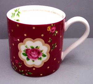 Royal Albert New Country Roses Sentiment Mug "Think of the Love From Me" - Picture 1 of 5
