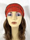 Floral Design Lightweight Loose Knit Beanie All Season Red Hat One Size