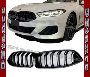 MATTE BLACK FRONT KIDNEY GRILLE DOUBLE SLANT FOR G14 G15 G16 2019 2020 2021 BMW - Bild 1 von 5