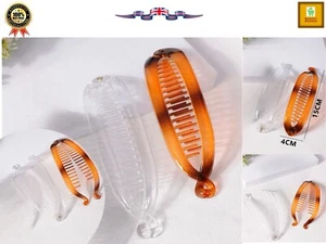 Banana Hair Clip Barley Twist Comb Clamp Grip Slide Fish Banana clip UK AC1045 - Picture 1 of 9