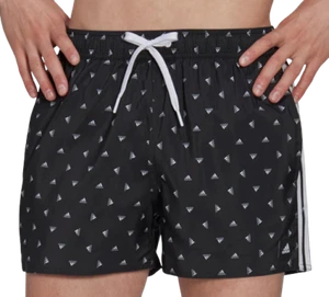 ADIDAS MINI LOGO CLX 3 STRIPES SWIM SHORTS BLACK UK XL LAST ONE RRP £38 NEW - Picture 1 of 6