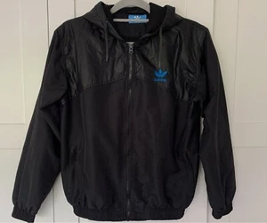 ADIDAS Black Zip Up Hooded Jacket. Vintage. XS Men Or Boys 13-14 Yr - Picture 1 of 5