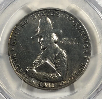 1920 Pilgrim Commemorative. PCGS AU Details. - Image 1 of 4