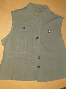 Star Jeans Jr's olive color vest Size XL NWT - Picture 1 of 6