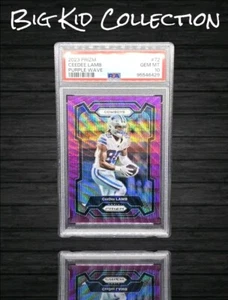 2023 Prizm CeeDee Lamb Purple Wave #'D/99 PSA 10 (JB) - Picture 1 of 4