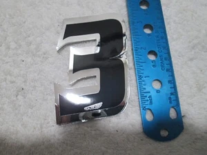 old school bmx ati silver n black plate race number# 3 GT Mongoose Haro - Picture 1 of 2