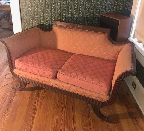 Victorian Duncan Phyfe Loveseat Cover