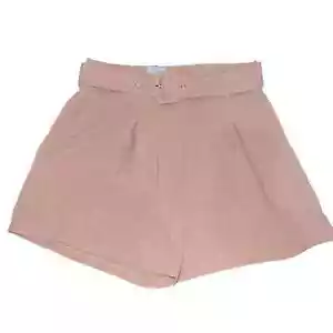 NWT Francesca's Blue Rain High Waisted Shorts with Belt Size Medium - Picture 1 of 2
